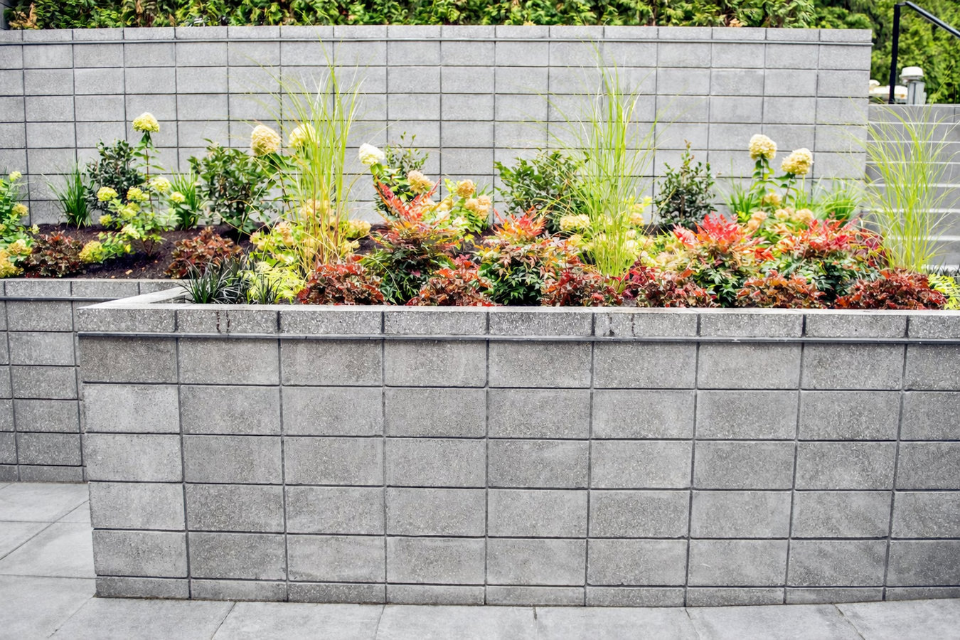 Concrete block walls