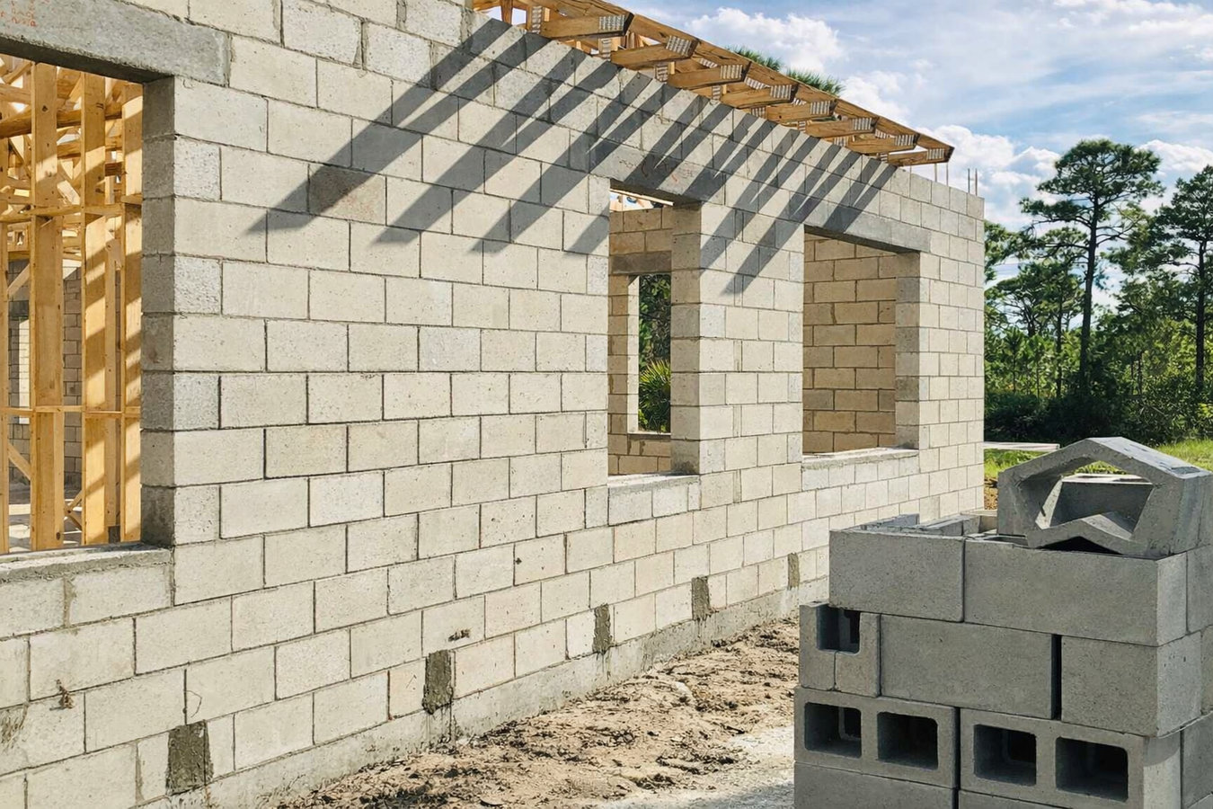 Foundation block wall installation