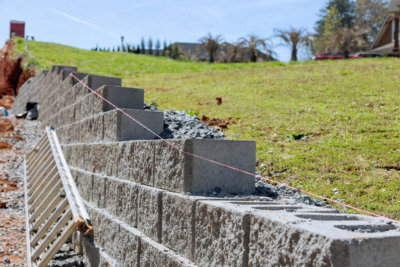 Retaining wall construction